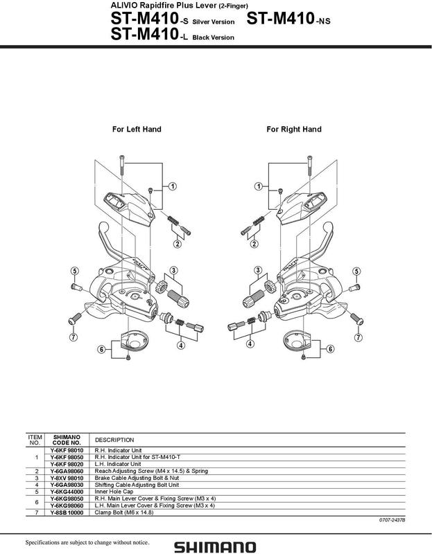 Крышка и винт для ручки шифтера SL-M410 прав.