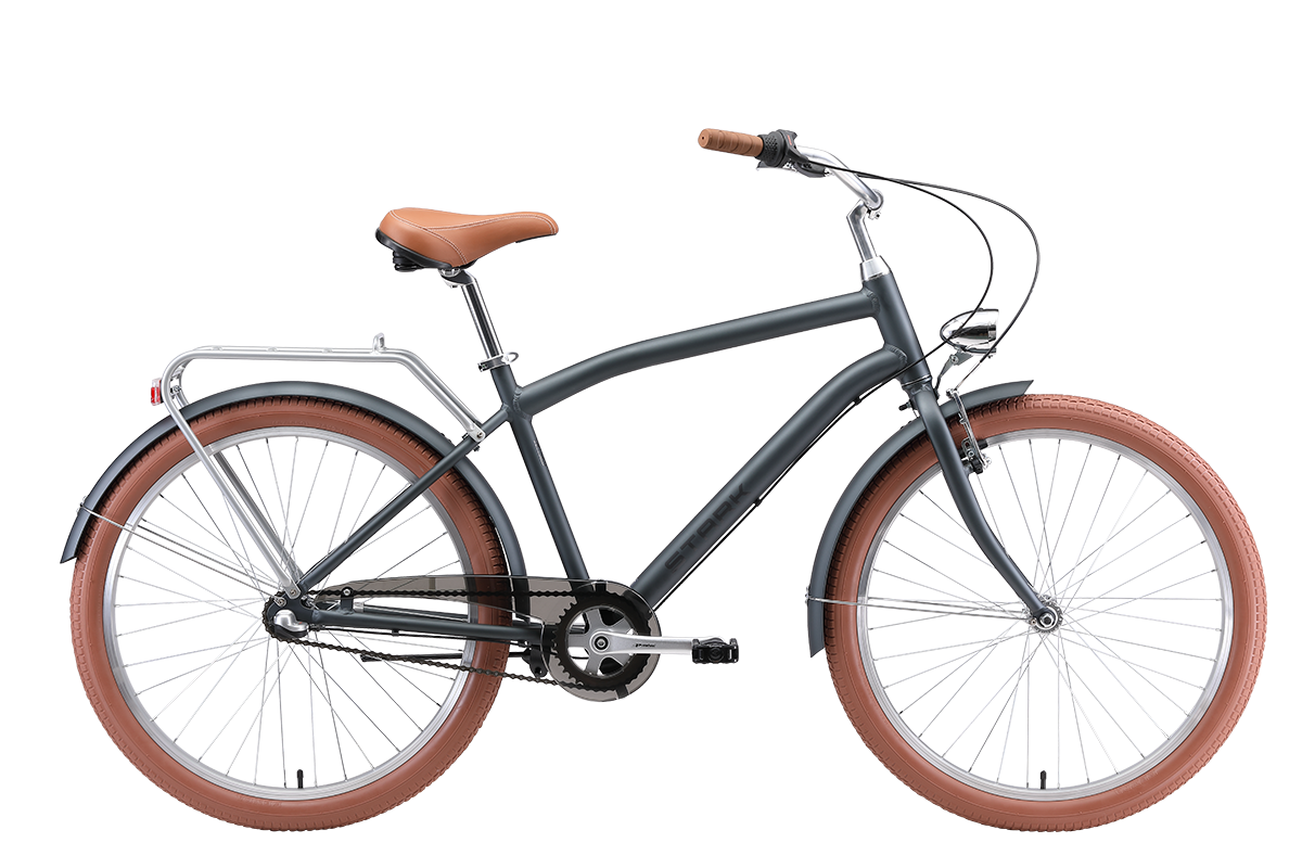 Велосипед 26" 18" Stark'26 Comfort Man 3 M, темно-серый матовый/антрацит  