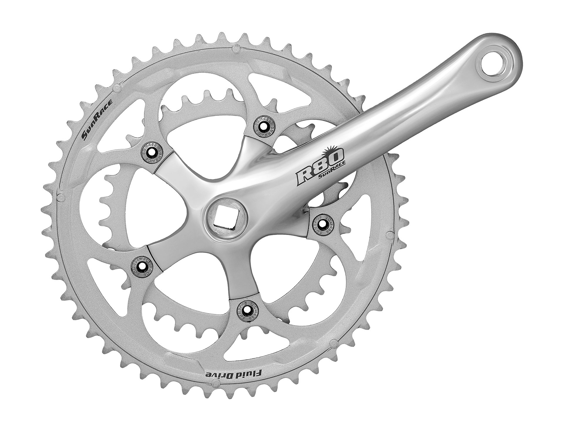 Система SunRace R86, 7/8 скоростей 50-34T, ROAD, кв 103mm, 170мм, серебр