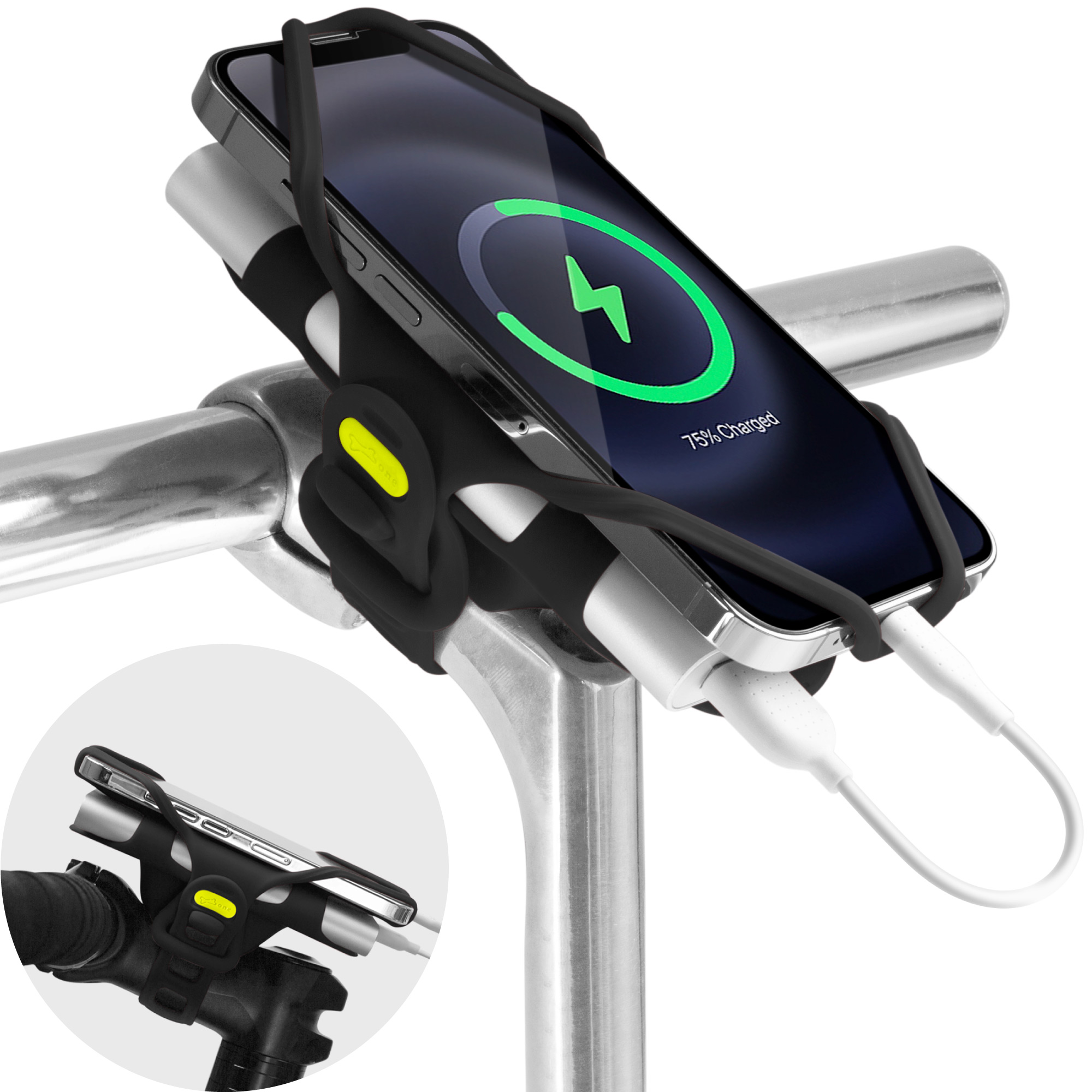 Держатель для смартфона BONE силикон. НА ВЫНОС BIKE TIE PRO P 4.7'-7.2' универс. черный'