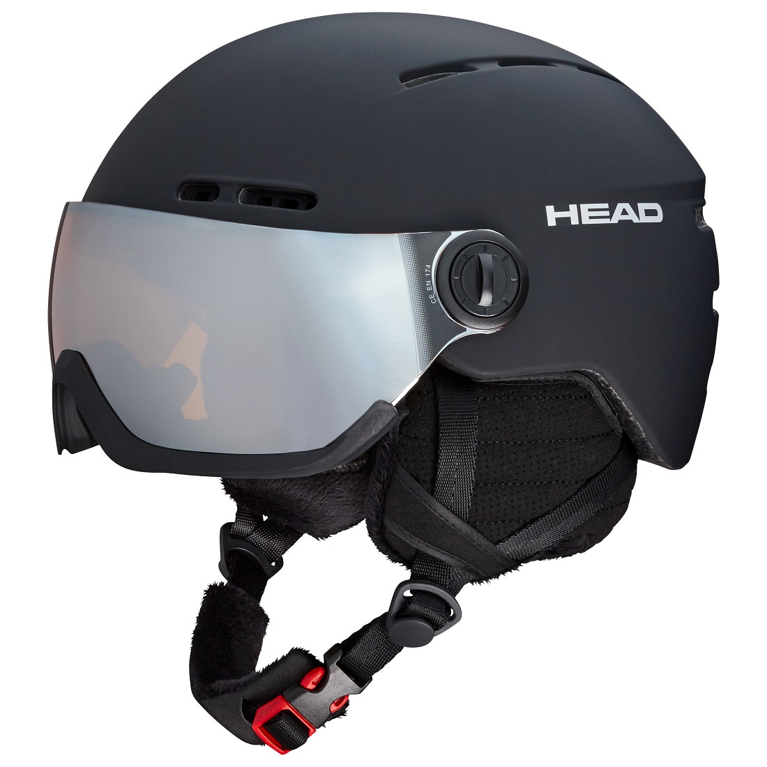 Шлем HEAD KNIGHT black (M/L) с визором