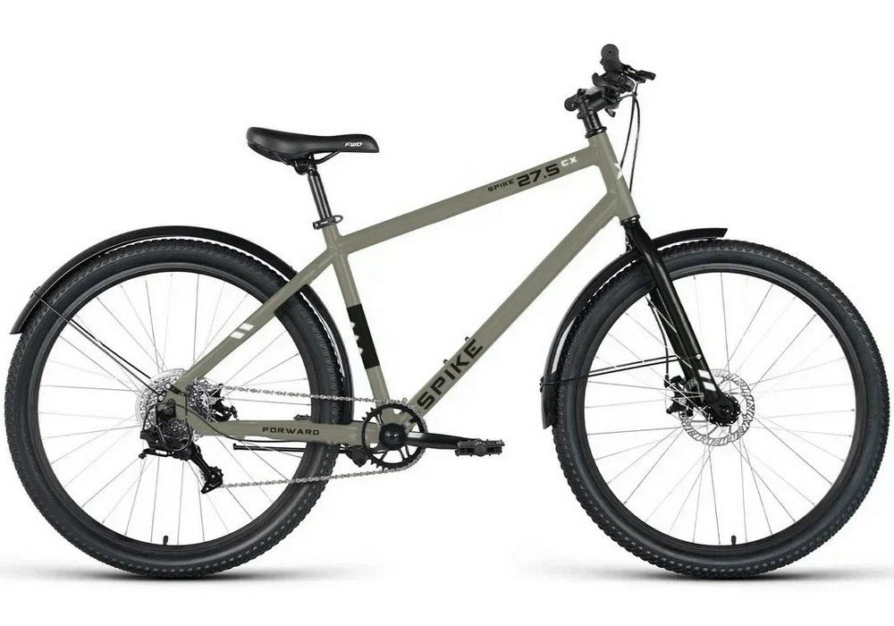 Велосипед 27.5" 18", FORWARD SPIKE CX 27,5 2026 серо-коричневый