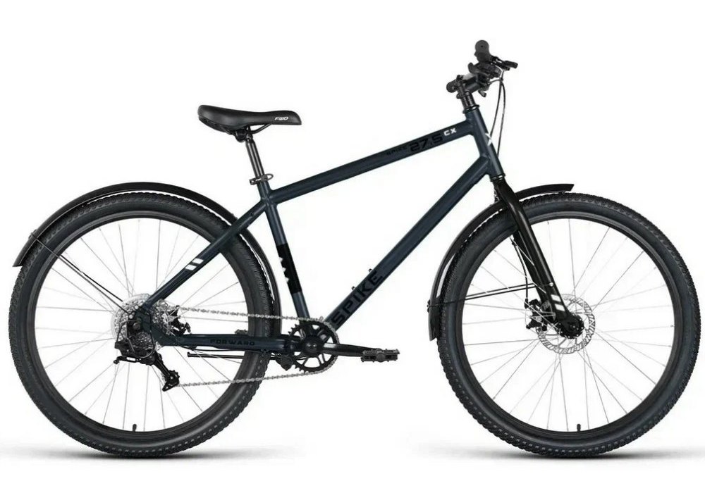 Велосипед 27.5" 18", FORWARD SPIKE CX 27,5 2026 тёмный серо-голубой
