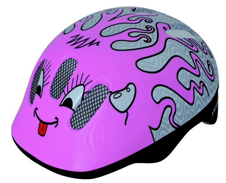 Шлем VENTURA 52-56cm с сеточкой CURLY PINK