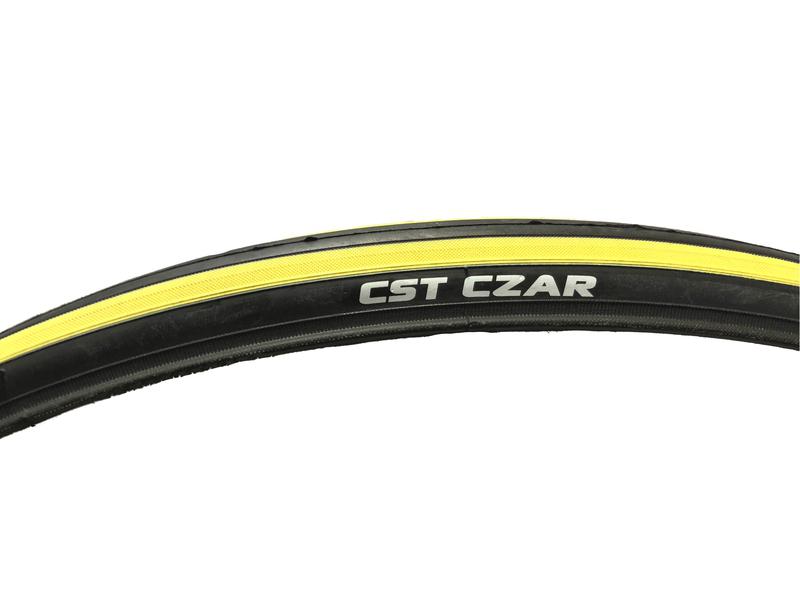Покрышка 28" CST C1406 700x23C Czar черный-желтый