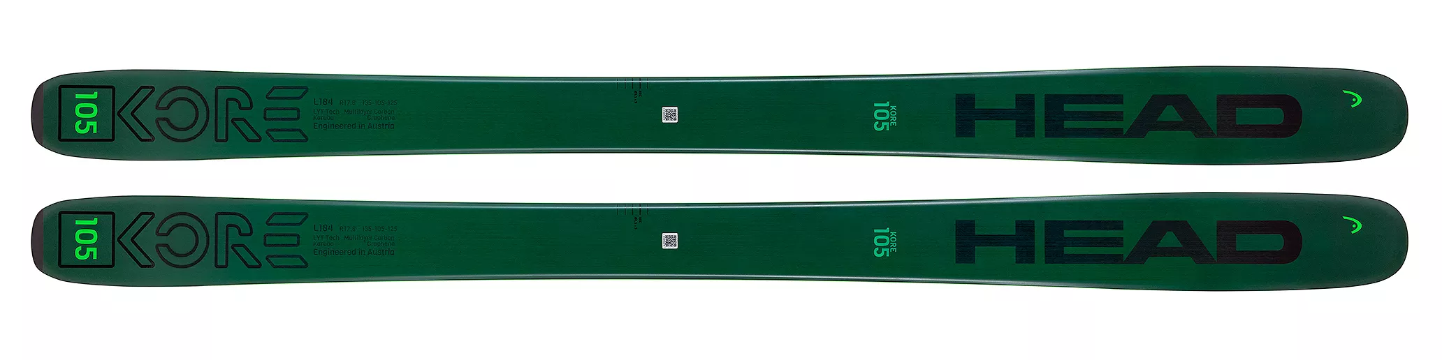 Лыжи горные 177 HEAD Kore 105 green-black