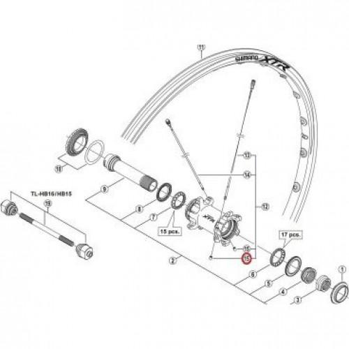 Втулка крепления спицы Shimano, для WH-M985/M988