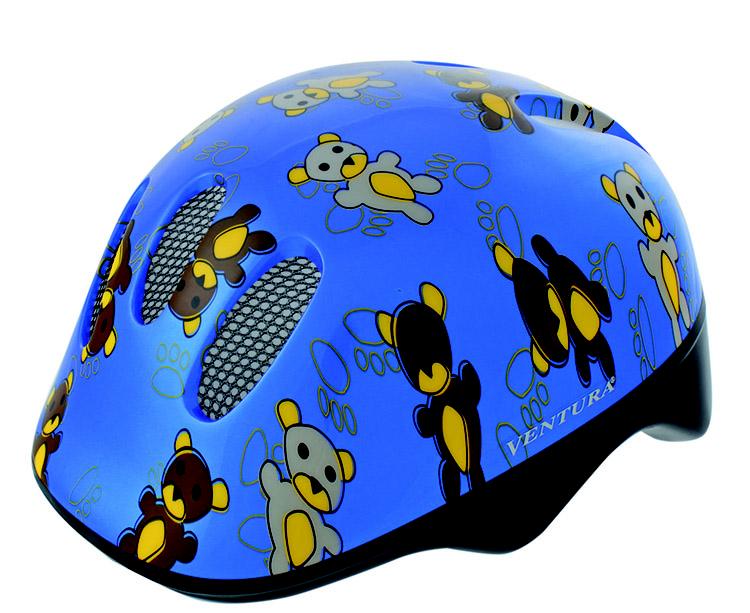 Шлем VENTURA 52-56cm с сеточкой TEDDY BLUE