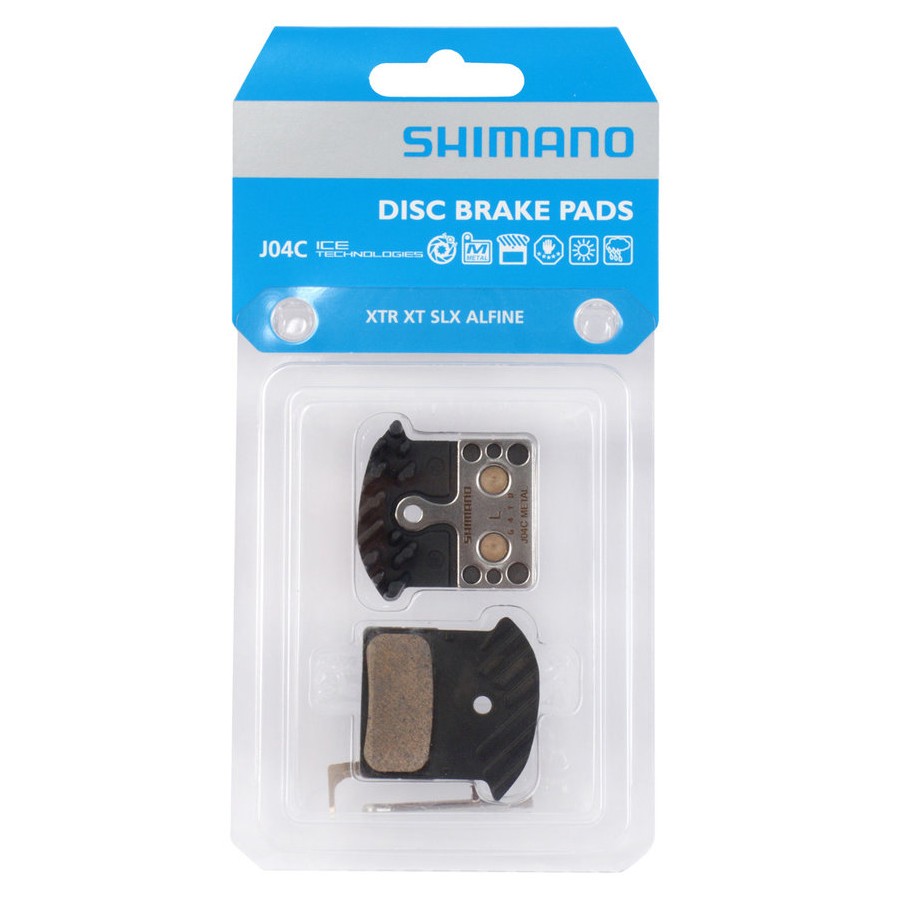 Тормозные колодки SHIMANO шосс, для диск т., J04C, метал, с радиатором