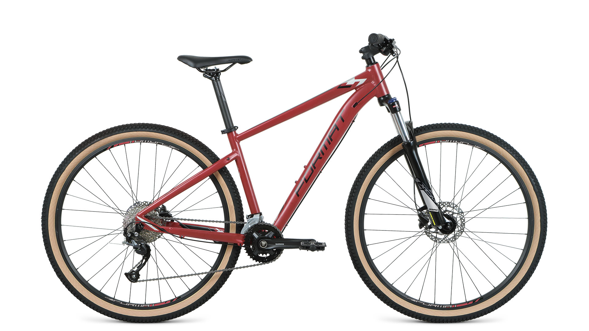 Велосипед 27.5" 19", FORMAT 1412 L темно красный