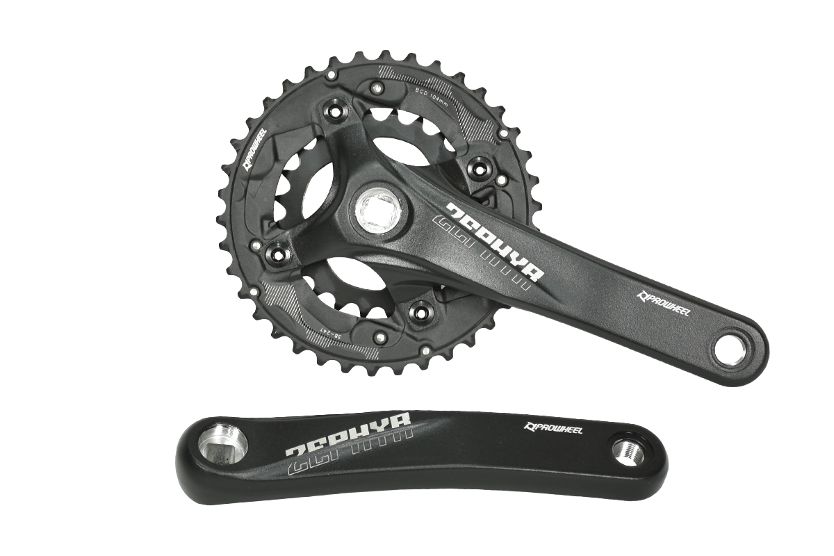 Система PROWHEEL ZEPHYR-551,24/38T, 175MMAL-6061-T6,под квадрат,CHAINLINE:48,5,BCD:104\64,чер