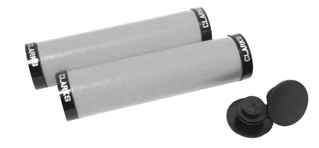 Грипсы CLARK'S СS-001, СИЛИКОНОВЫЕ 130мм антискольз. с 2 фиксат. черные 