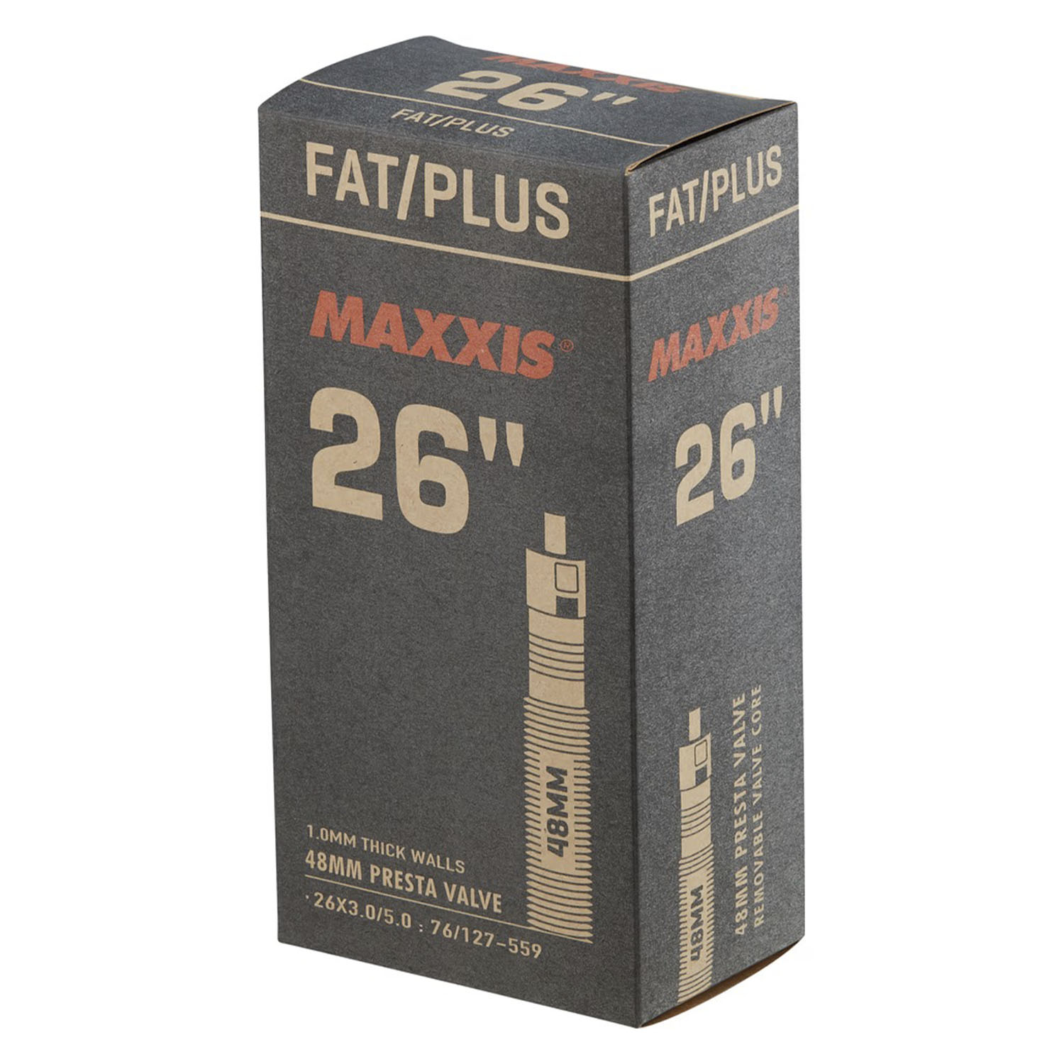 Камера 26+", MAXXIS 2023 Fat/Plus 26X3.0/5.0 LFVSEP48 Вело ниппель 0.8mm