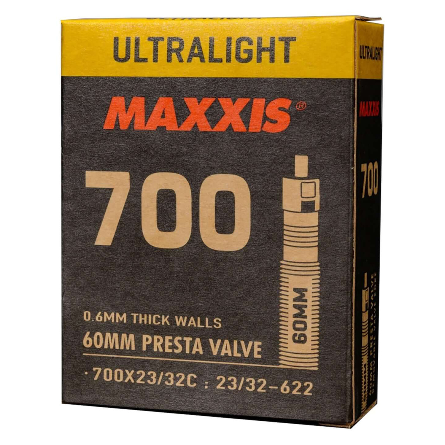 Камера 28", Maxxis 2023 Ultralight 700X23/32C LFVSEP Вело ниппель 60 0.6mm