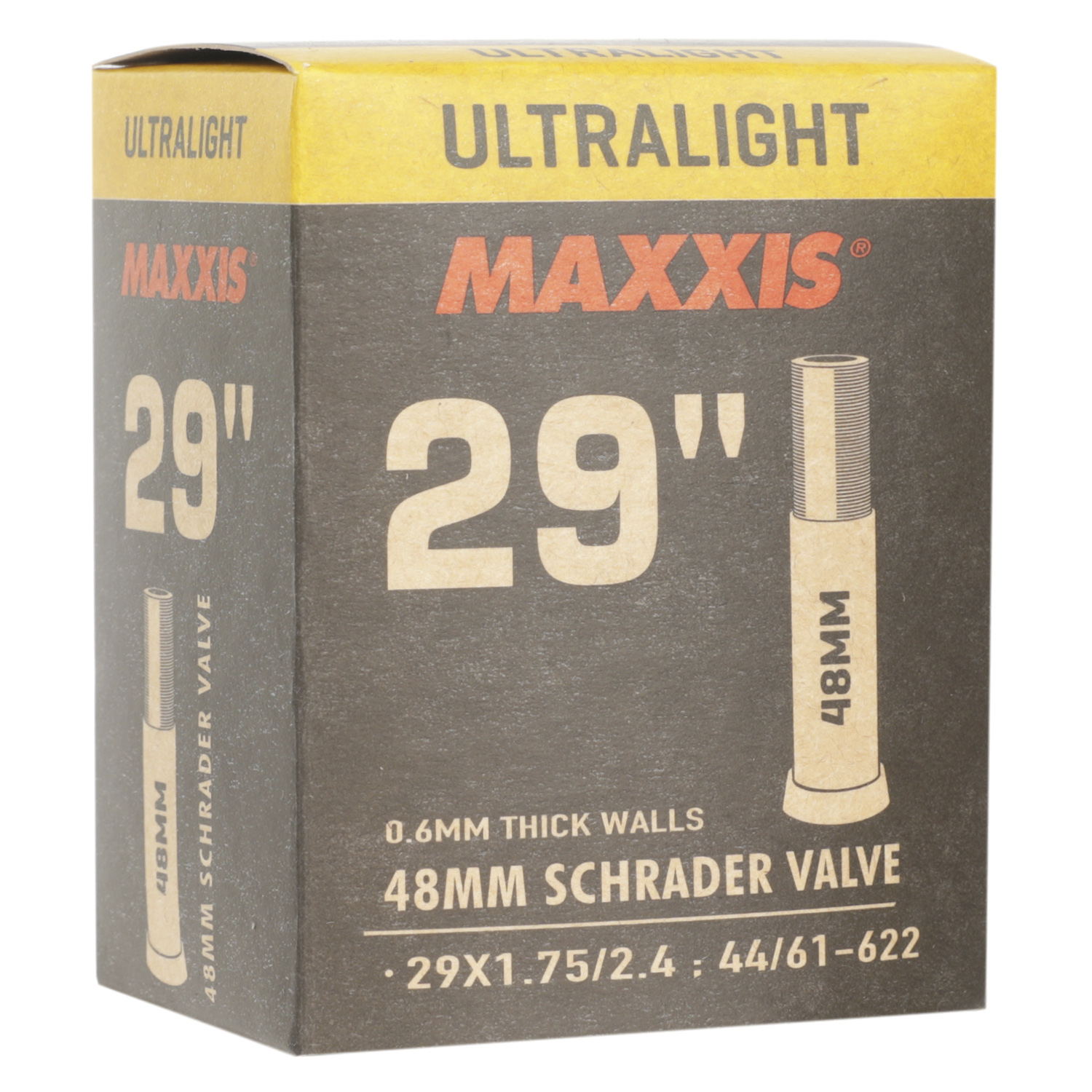Камера 29", Maxxis 2023 Ultralight 29X1.75/2.4 LSV48 Авто ниппель 0.6mm