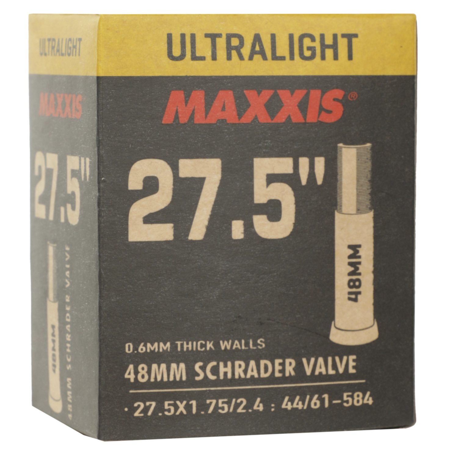 Камера 27.5", Maxxis 2023 Ultralight 27.5X1.75/2.4 LSV48 Авто ниппель 0.6mm