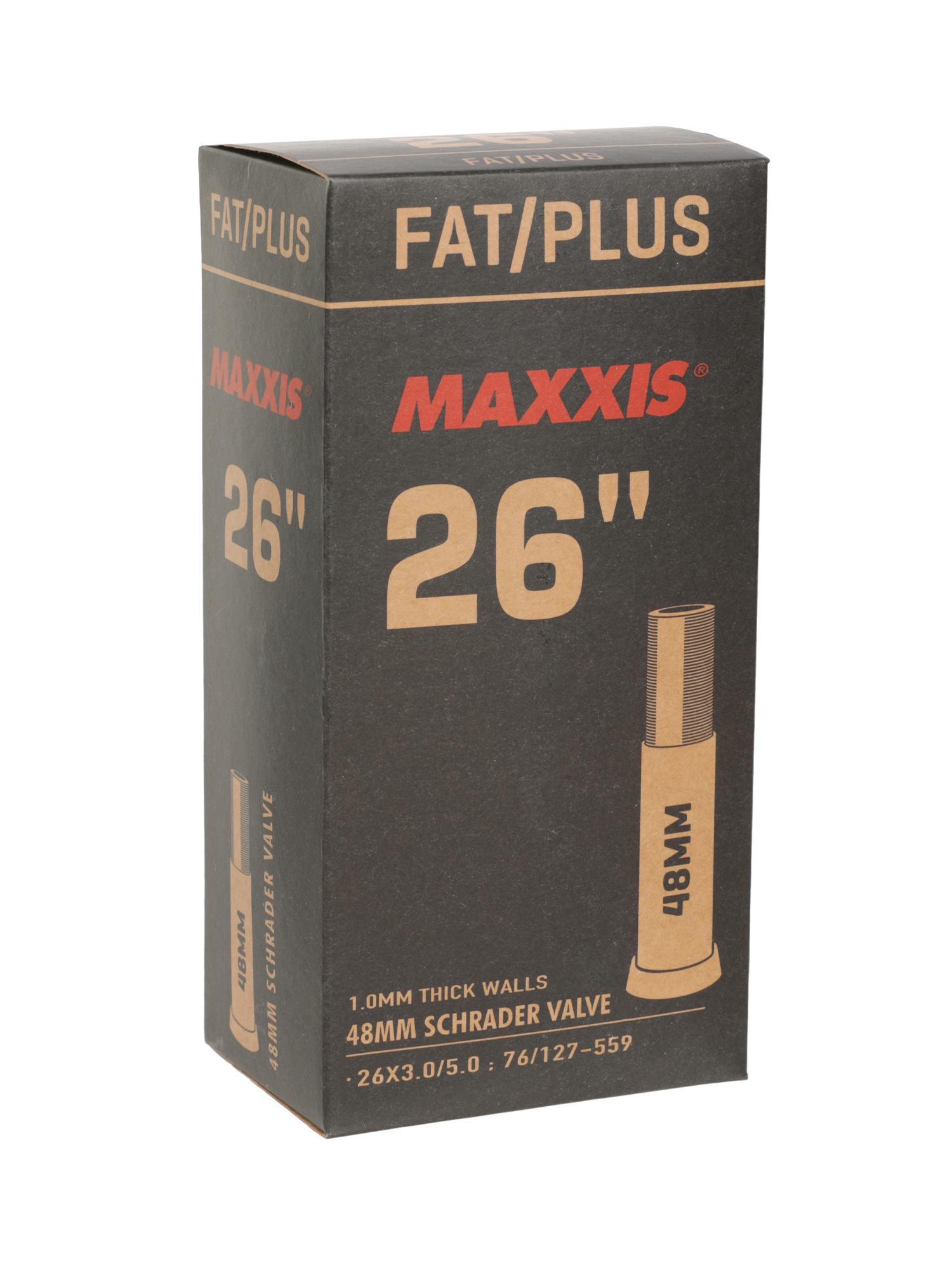 Камера 26+", MAXXIS 2023 Fat/Plus 26X3.0/5.0 LSV48 Авто ниппель 0.8mm