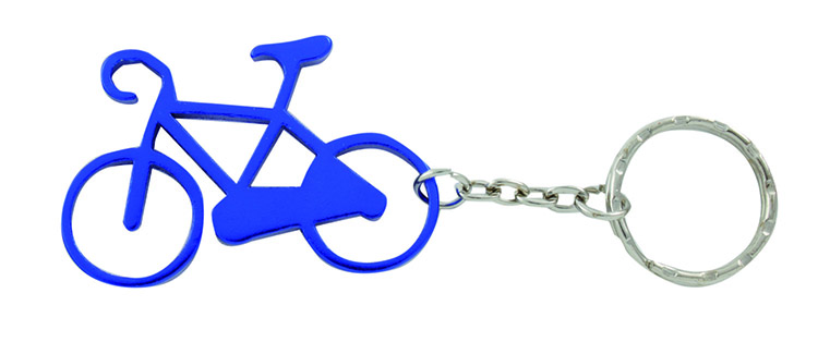 Брелок  для ключей "велосипед" алюм. цвета в ассорт.