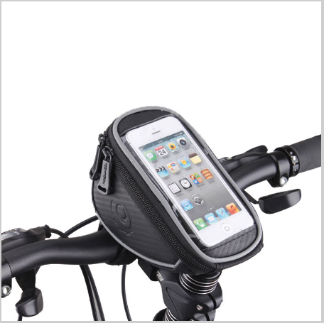 Сумка для велосипеда Mingda на руль и вынос L17,5хH8,5хW10,5 с отделением для смартфона 16,5х8,5см