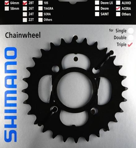 Звезда передняя SHIMANO, FC-M361, 28T