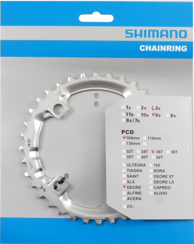 Звезда передняя SHIMANO, FC-M510, 36T, серебр