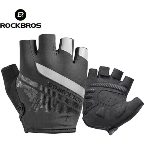 Велоперчатки ROCKBROS Shanghai р. XL черные. Длинные пальцы.