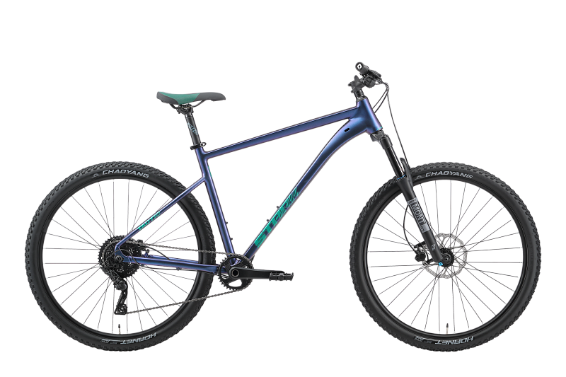 Велосипед 29" 16" Stark'25 Tactic 29.5 HD королевский синий матовый/зеленый M/16"