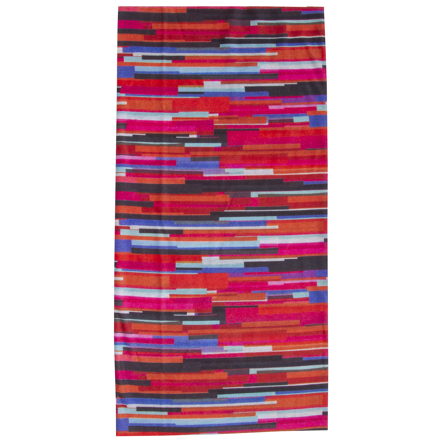 Труба летняя M-WAVE  дыш. полиэстер с микрофиброй 24х48см б/шов. COLORED STRIPES красно-синяя 