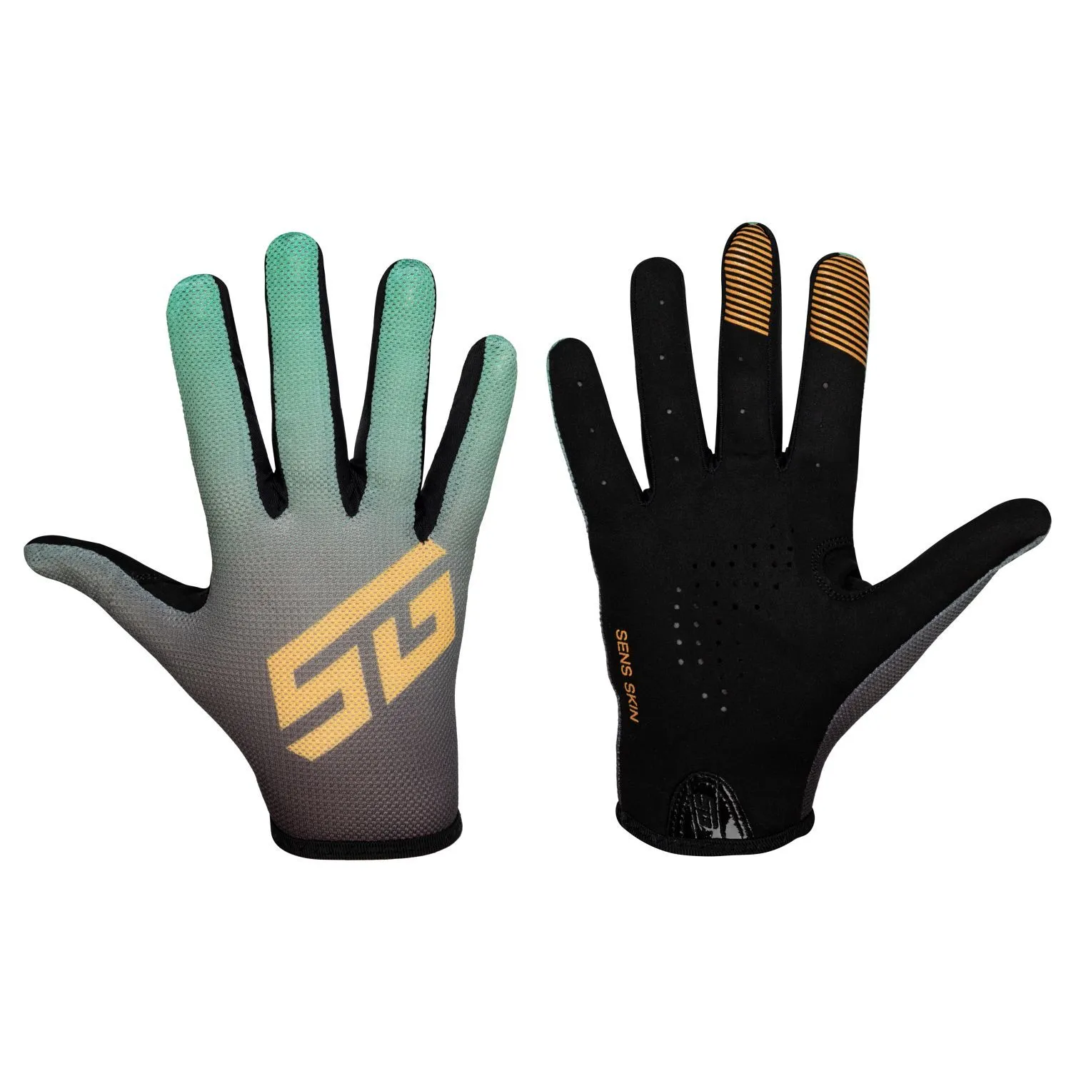Перчатки полноразмерные STG Sens Skin, размер M, черный с зеленым