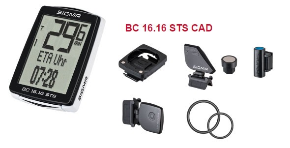 Велокомпьютер SIGMA BC 16.16 STS CAD Topline