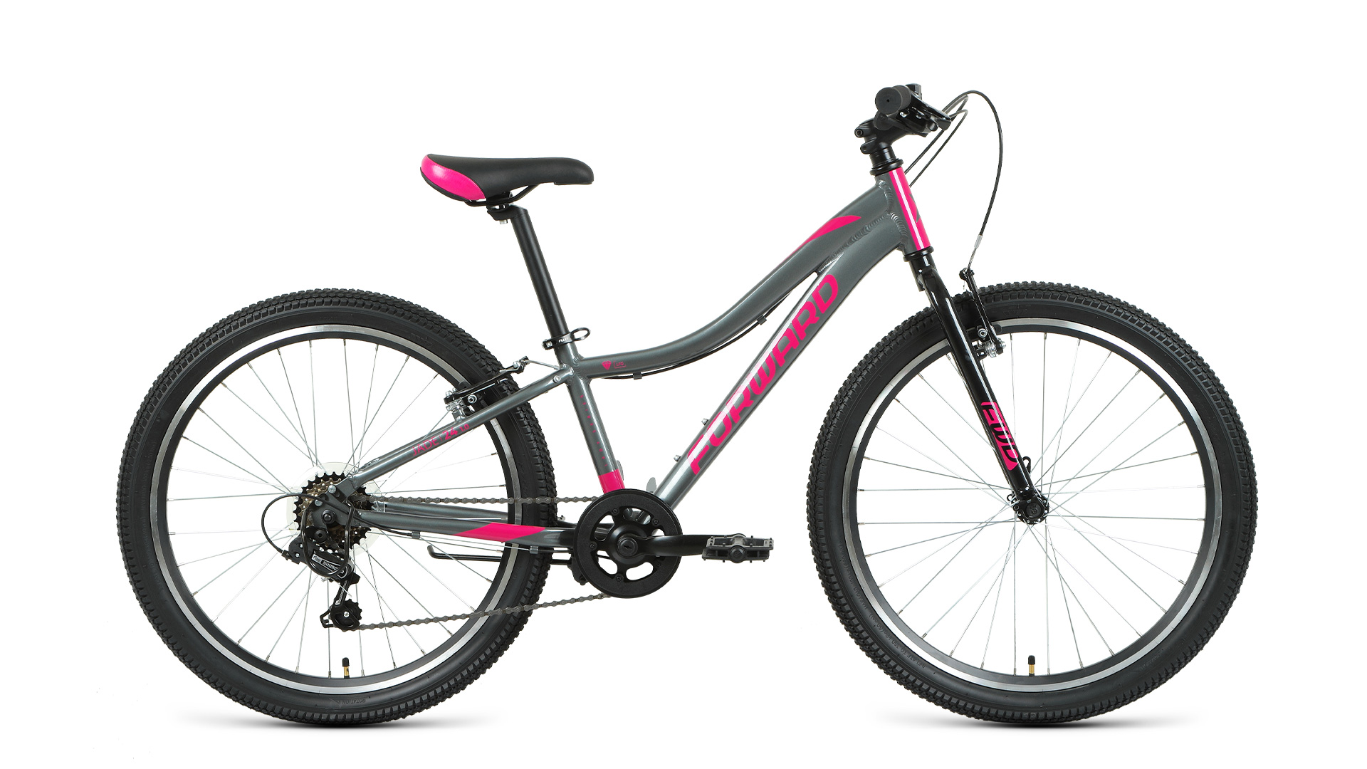 Велосипед 24" FORWARD JADE 24 1.0, серый/розовый, 2021