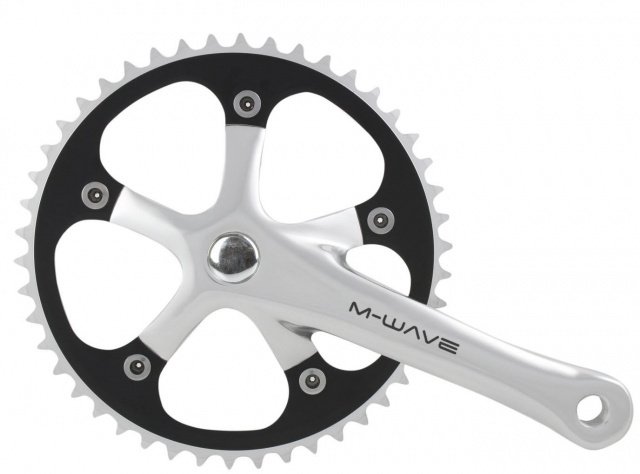Система M-WAVE 46зуб. 165мм 1скор SingleSpeed облегч алюм. 1/2х1/8 смен. зв. сер.-черн