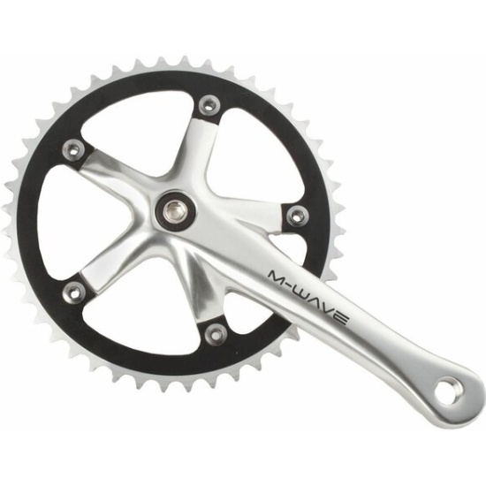 Система M-WAVE 44зуб. 165мм 1скор SingleSpeed облегч алюм. 1/2х1/8 смен. зв. сер.-черн