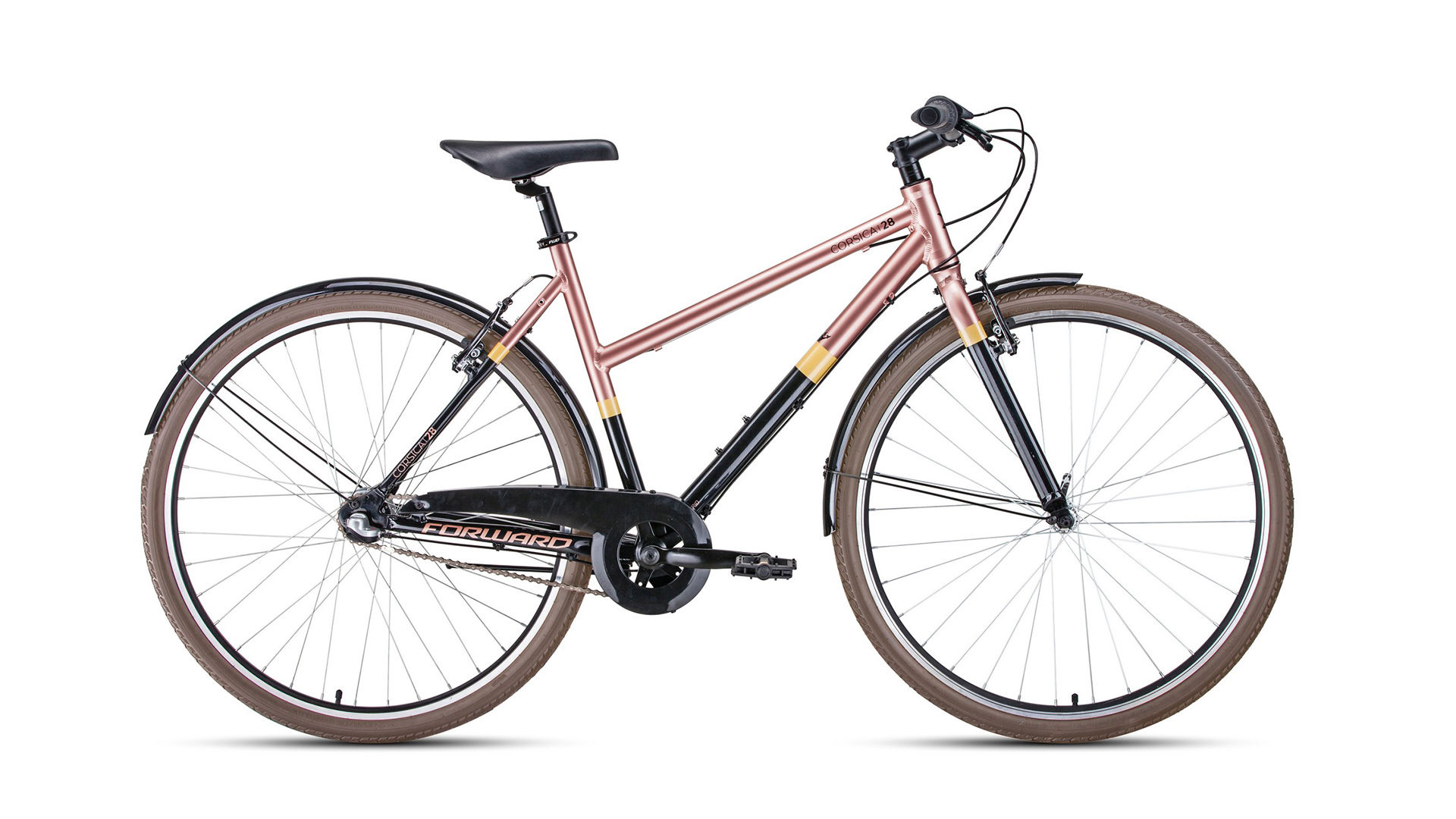 Велосипед 28" 500, FORWARD CORSICA черный/коричневый