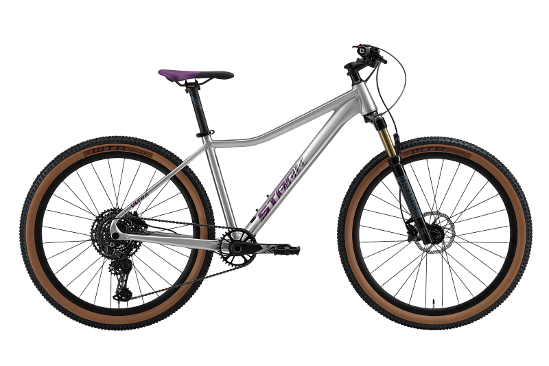 Велосипед 27.5" 13.5", Stark'25 Ultra 27.6 HD лакированный алюминий/фиолетовый XS/13.5