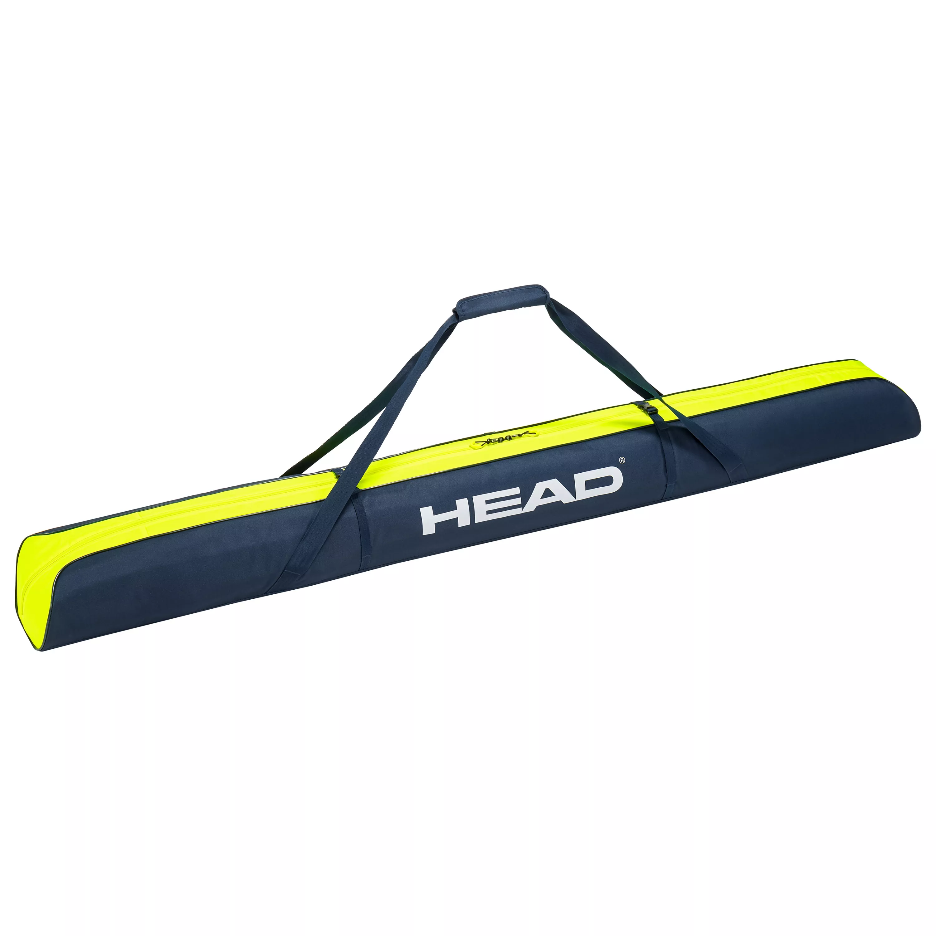 Чехол горнолыжный 195, HEAD Single Ski Bag чехол на 1 пару лыж, dark blue-whit