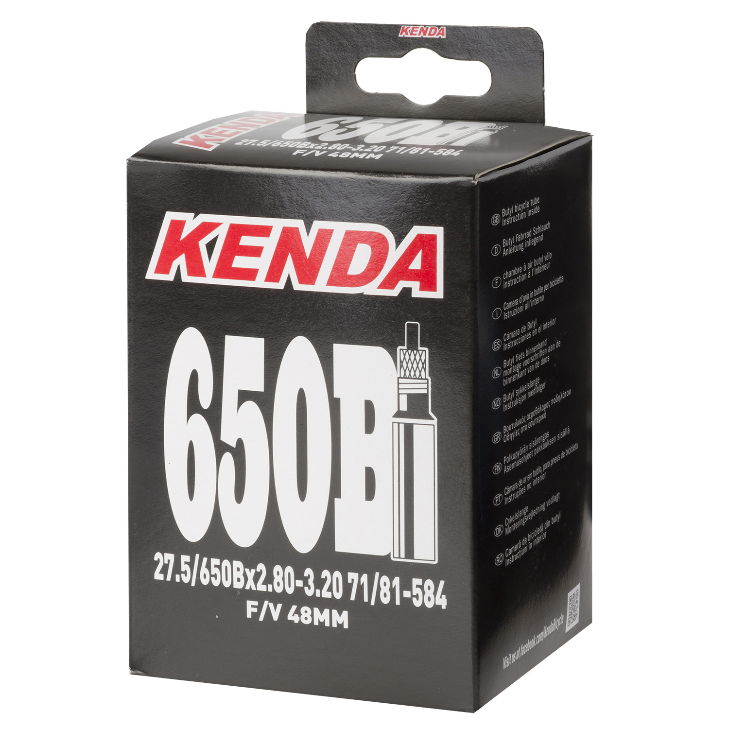 Камера 27.5"+, KENDA 2,80-3,20 (71/81-584) вело 48мм