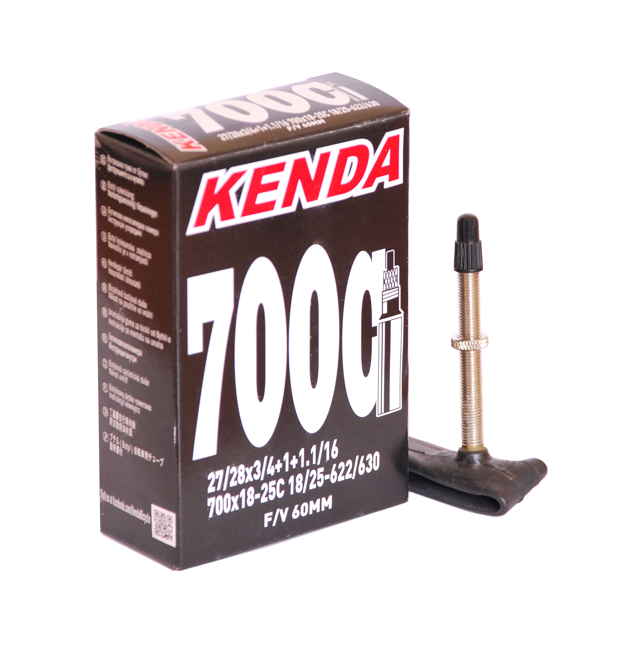 Камера 28", KENDA (700х18/25C) FV60mm