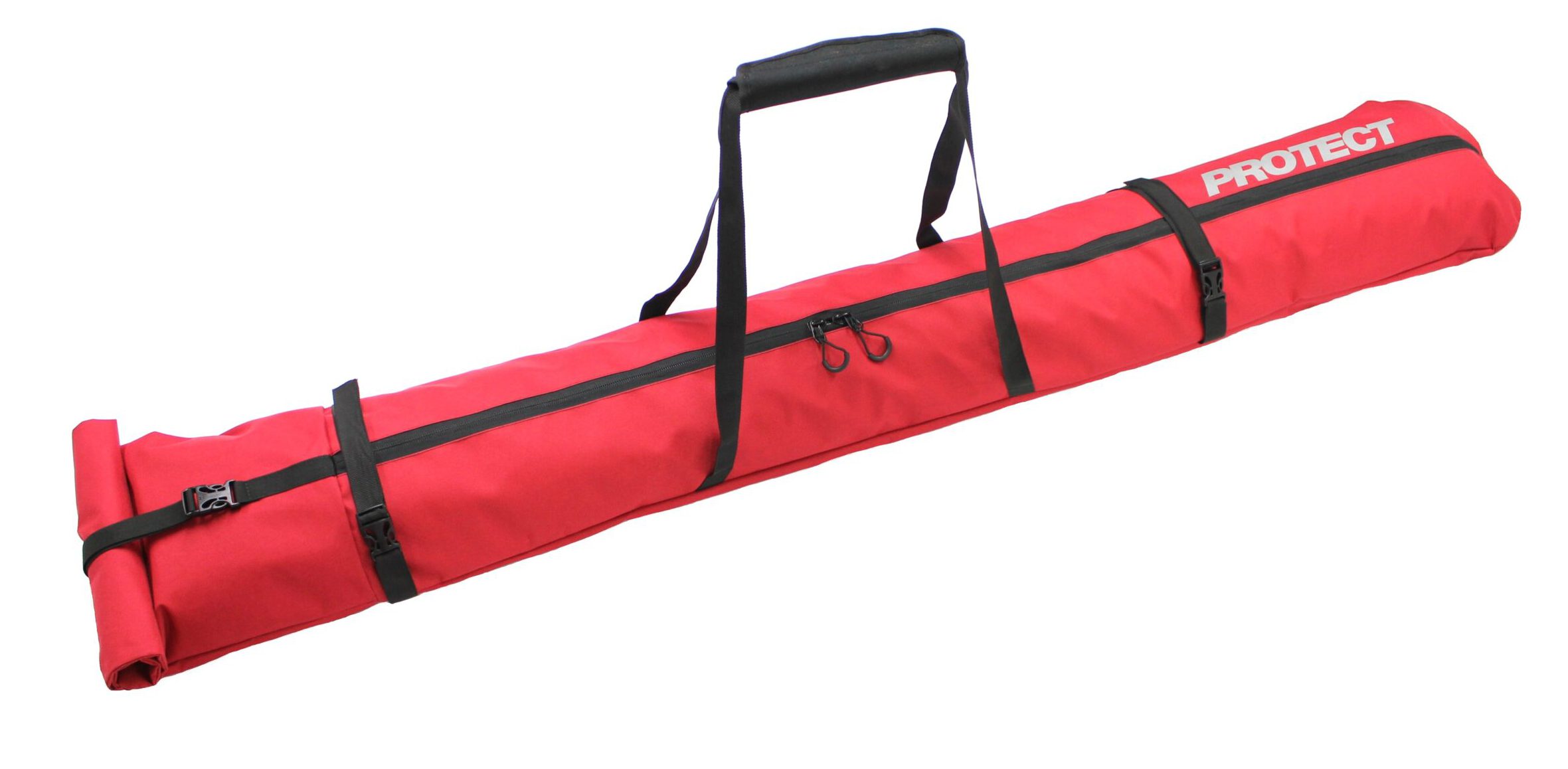 Чехол универсальный для одной пары горных или беговых лыж 160-210 см, PROTECT цвет красный.
