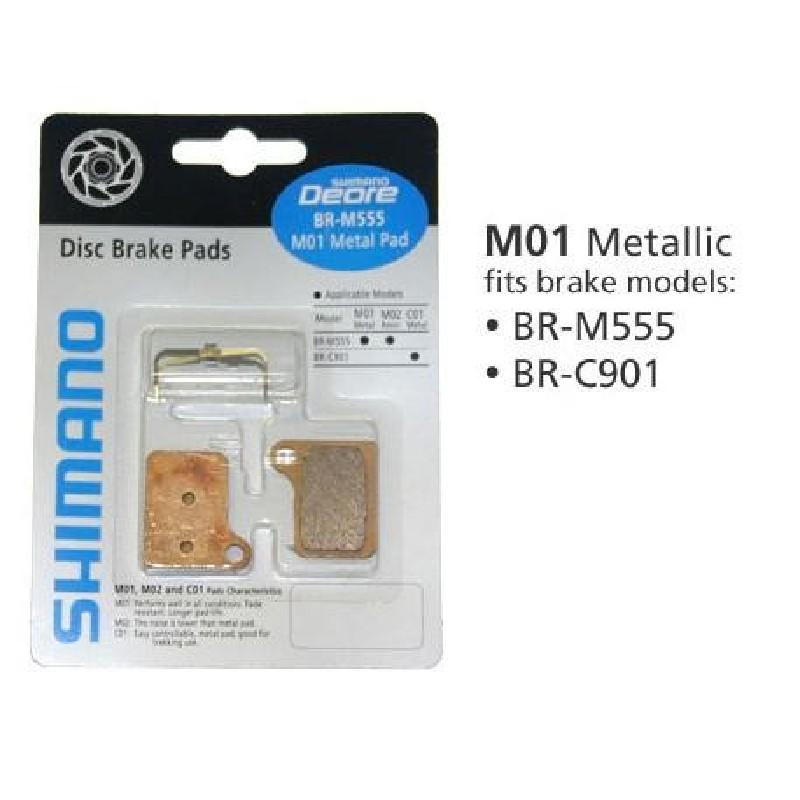 Тормозные колодки SHIMANO M01 к BR-M555, метал