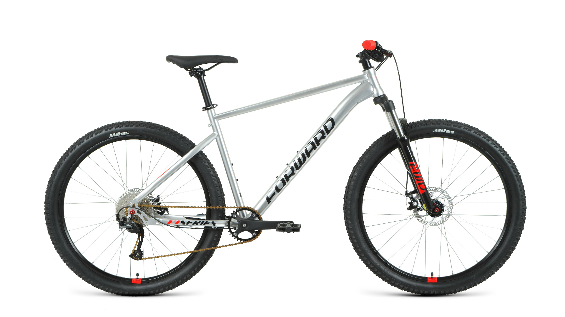 Велосипед 27.5" 19", FORWARD SPORTING 27.5 XX серебристый/черный